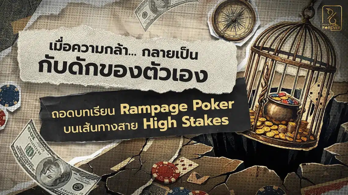 เมื่อความกล้า… กลายเป็นกับดักของตัวเอง | ถอดบทเรียน Rampage Poker บนเส้นทางสาย High Stakes